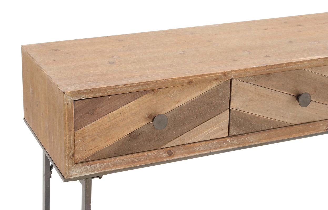 Cole & Grey Wood and Metal Console Table & Reviews Wayfair